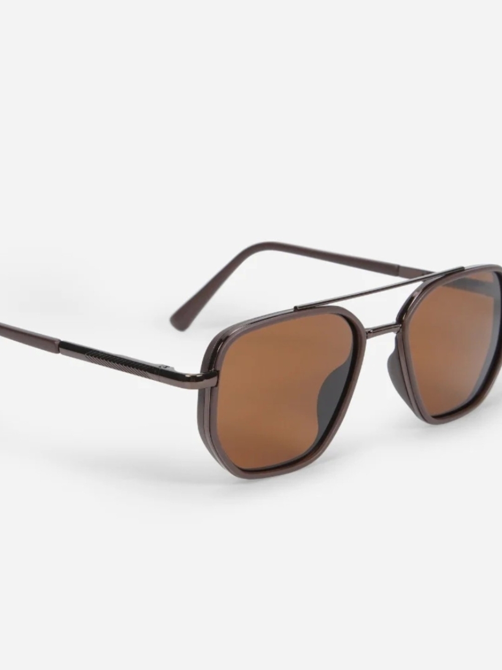 Women's Glass Theory Brown Square Sunglasses - Classic Polarized Lenses